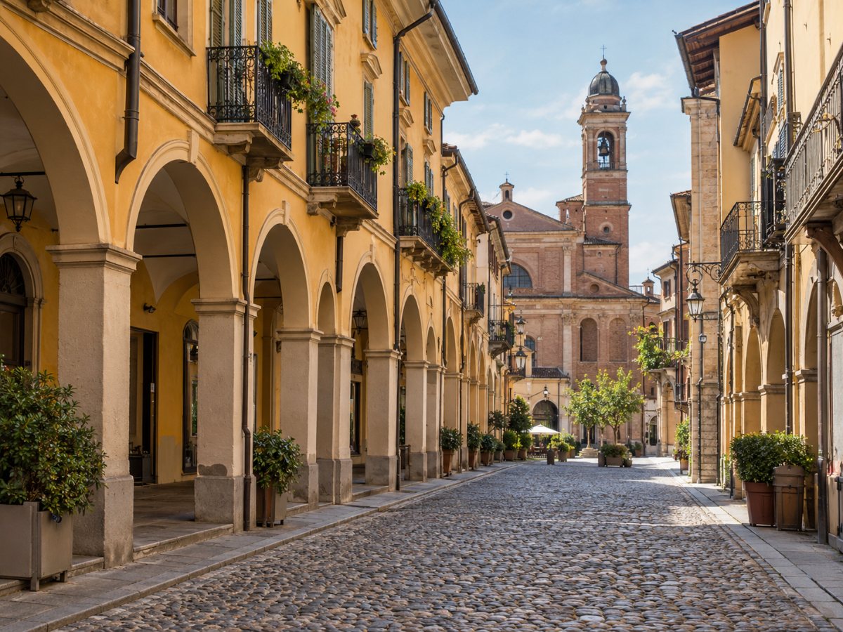 Portici del centro storico di Carmagnola