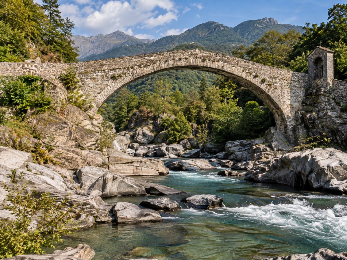 Ponte del Diavolo sul torrente Stura a Lanzo Torinese