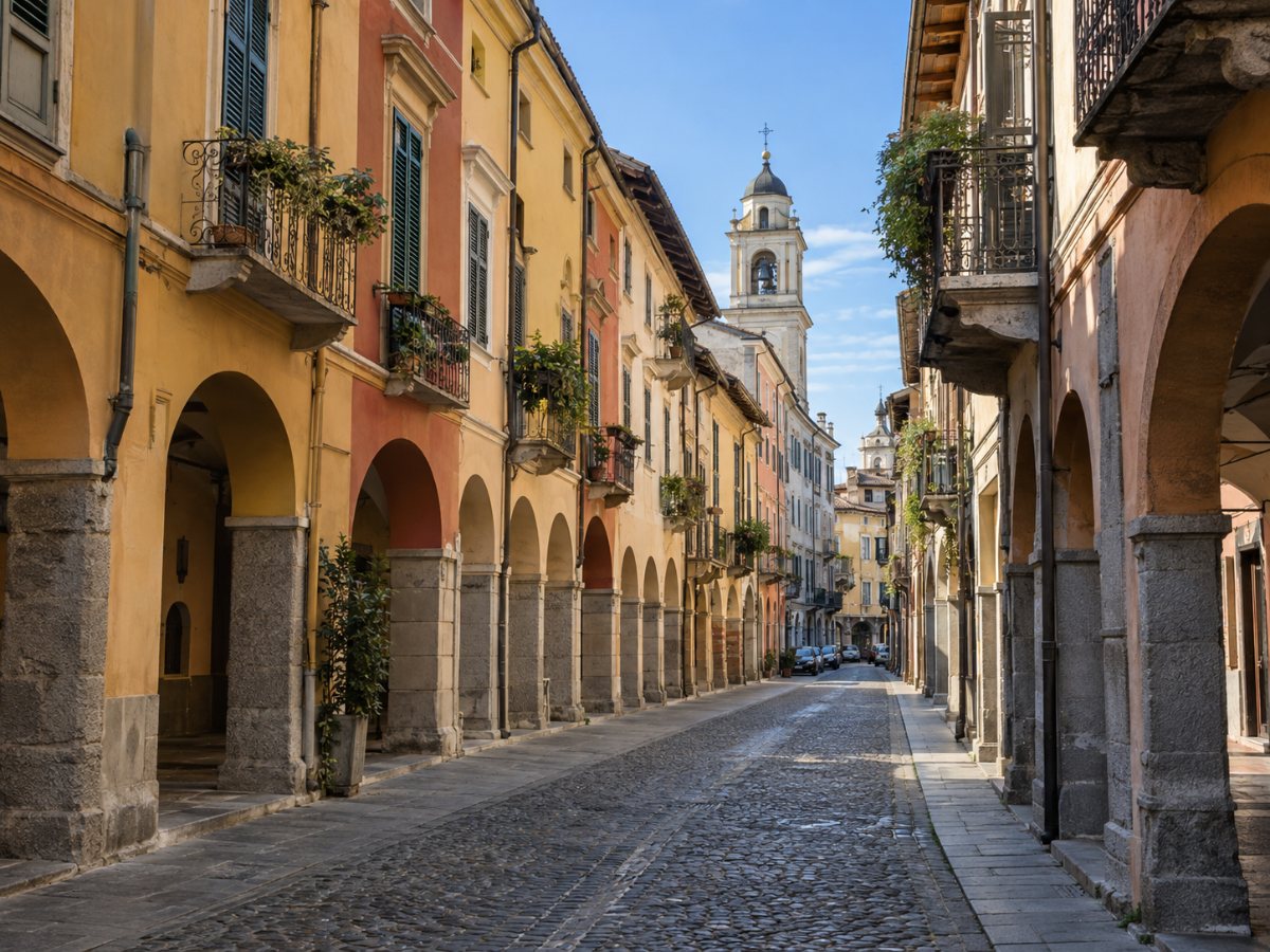 Portici del centro di Rivarolo Canavese
