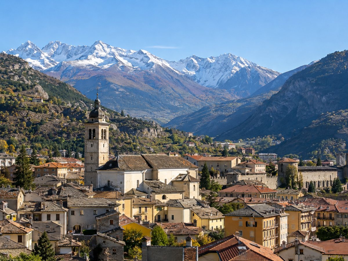 Susa tra le montagne della Val di Susa